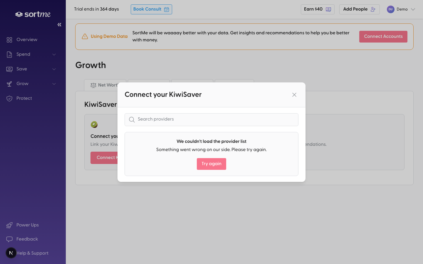 Picker: provider list failed (desktop)