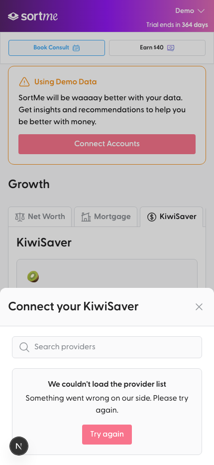 Picker: provider list failed (mobile)