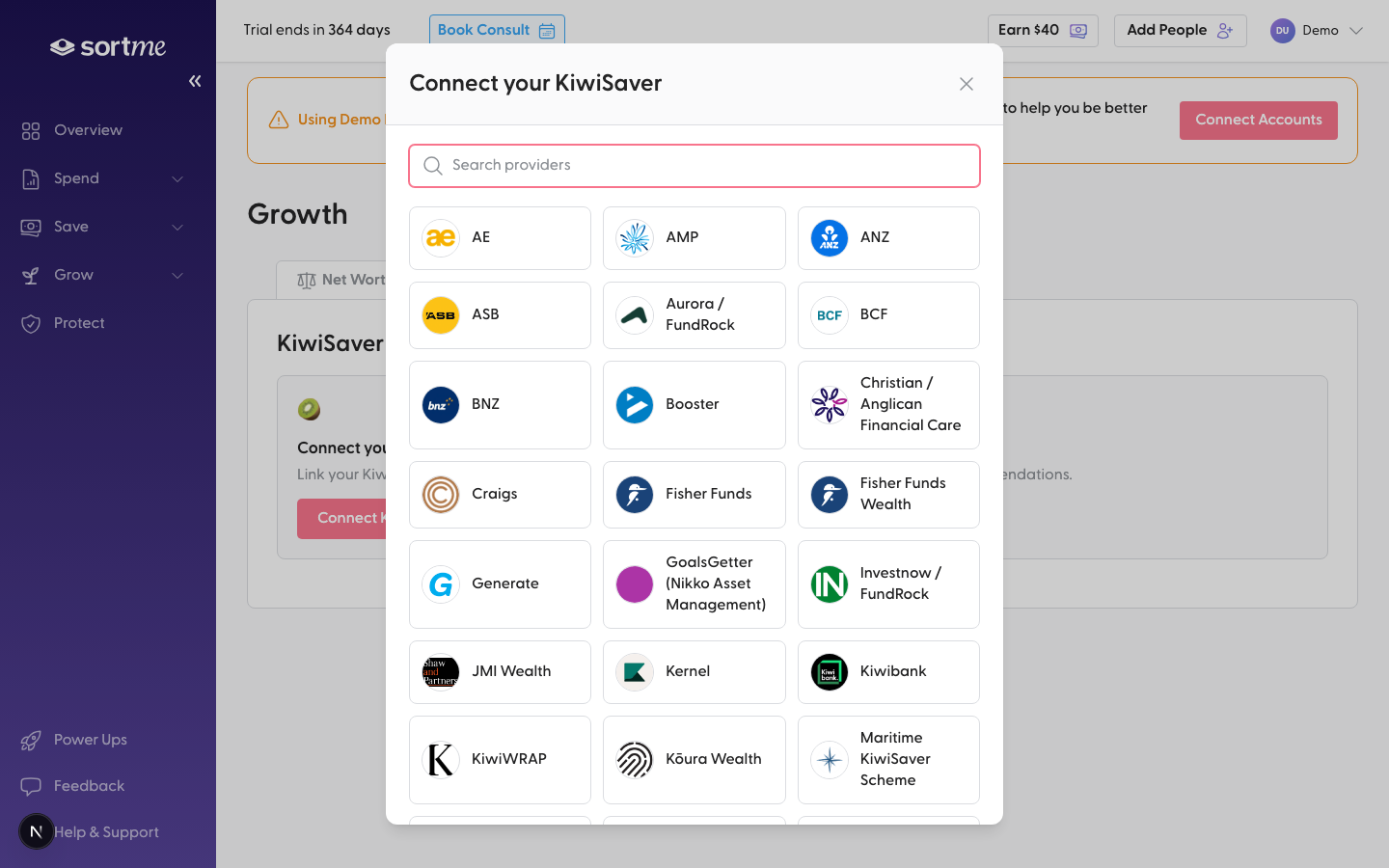 Picker: choose your provider (desktop)