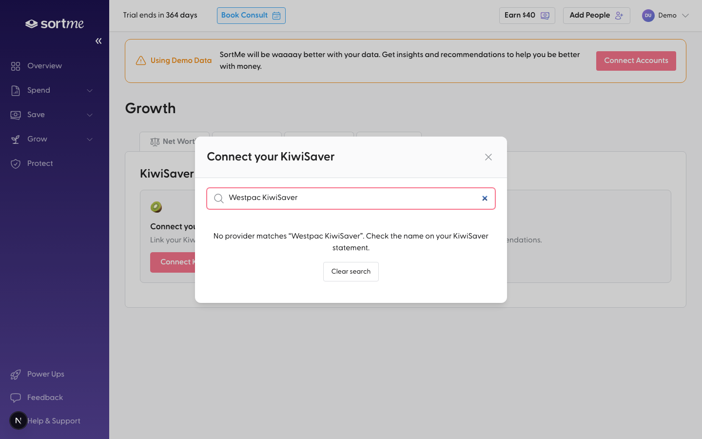 Picker: no provider matches (desktop)